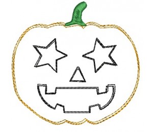 Stickdatei- Halloween Doodle Kürbis 1